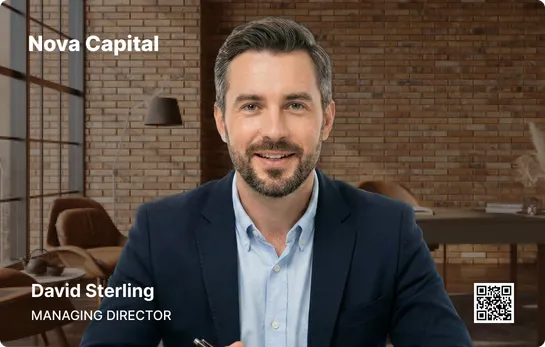 A LookSuite branded video call tile for Nova Capital